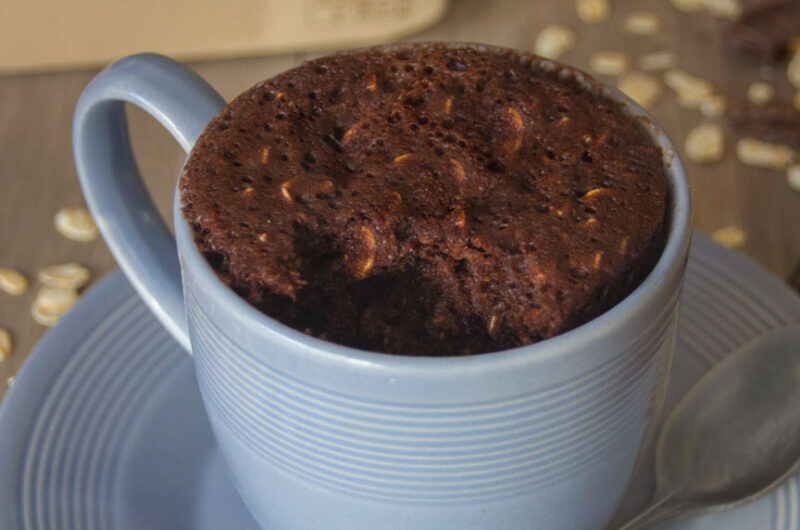 Chocolade havermout mug cake
