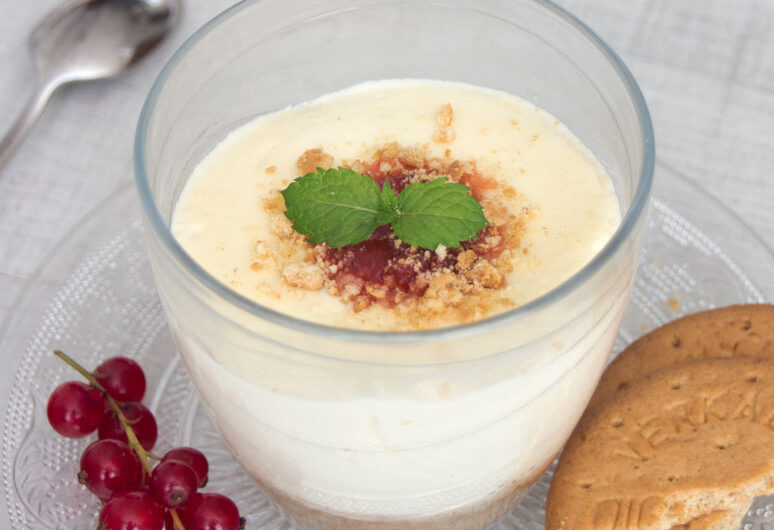 Snelle cheesecake in een mok