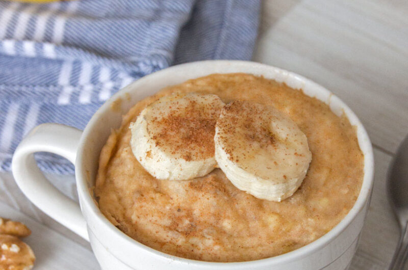 Vegan bananenbrood mug cake