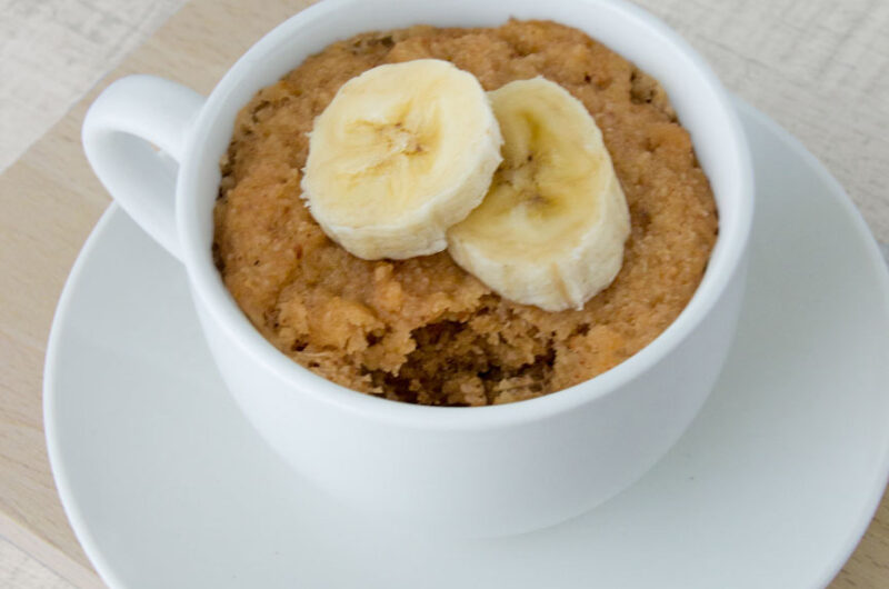 Vegan mug cake zonder ei (glutenvrij)