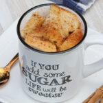 Witte chocolade mug cake met frambozen
